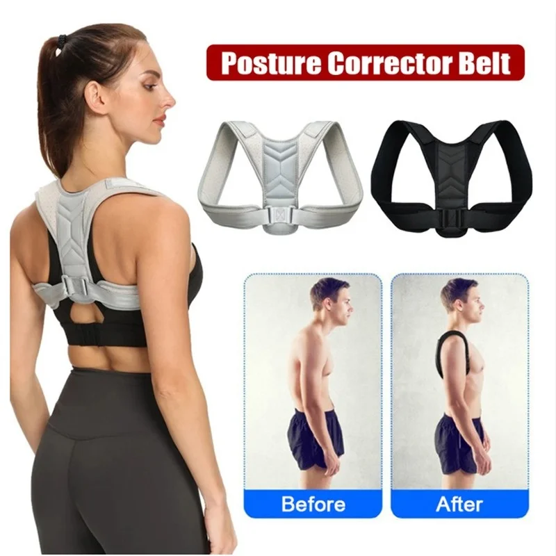 Posture Corrector Back - Sabuk bantalan leher atas, pembenah postur